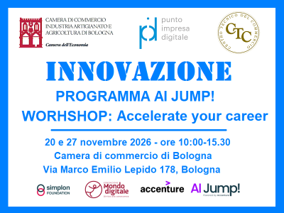 INNOVAZIONE: PROGRAMMA AI JUMP! WORKSHOP “ACCELERATE YOUR CAREER”