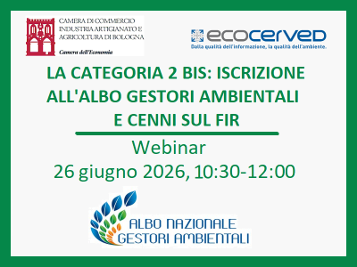GESTIONE RIFIUTI: IL 26/6 WEBINAR SULLA CATEGORIA 2 BIS