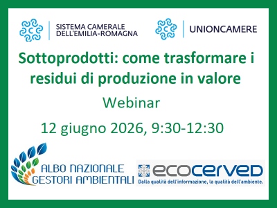 ECONOMIA CIRCOLARE: IL 12/6 WEBINAR SUI SOTTOPRODOTTI