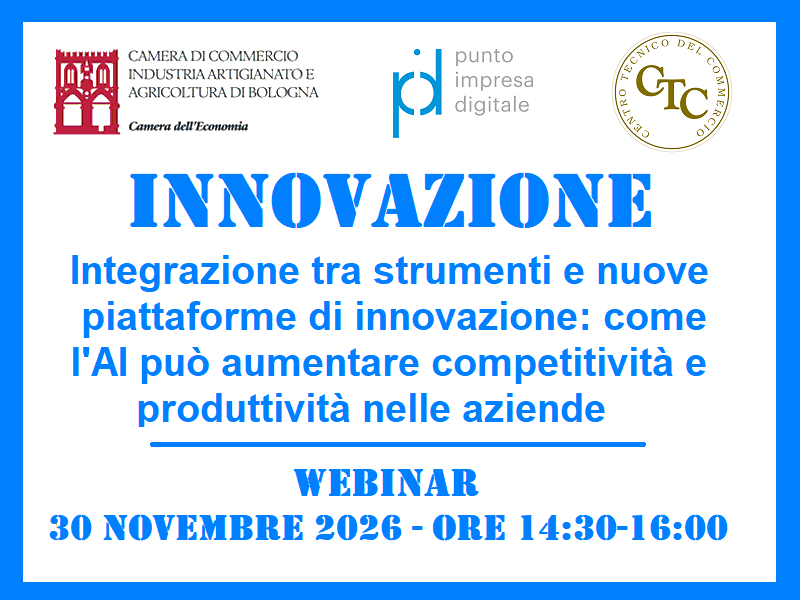 INNOVAZIONE: INTEGRAZIONE TRA STRUMENTI E NUOVE PIATTAFORME DI INNOVAZIONE: COME L'AI PUÒ AUMENTARE COMPETITIVITÀ E PRODUTTIVITÀ NELLE AZIENDE