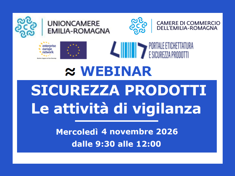 SICUREZZA PRODOTTI: LE ATTIVITÀ DI VIGILANZA