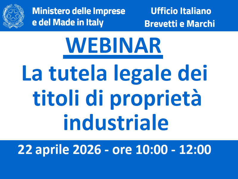 webinar tutela proprietà industriale del 22 aprile 2026
