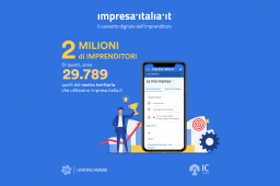 impresa.italia.it il cassetto digitale dell'imprenditore - smartphone, imprenditore stilizzato con coppa della vittoria