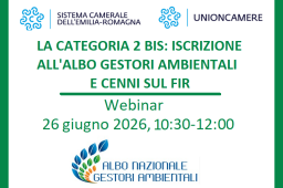 IL 26/6 WEBINAR SU GESTIONE RIFIUTI: LA CATEGORIA 2 BIS