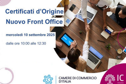 CERTIFICATI D'ORIGINE - NUOVO FRONT OFFICE CERTIFICATI D'ORIGINE - NUOVO FRONT OFFICE