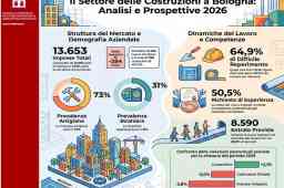 il settore delle costruzioni a Bologna a settembre 2026 - infografica dati imprese, volume d'affari e professionalità richieste il settore delle costruzioni a Bologna a settembre 2026 - infografica dati imprese, volume d'affari e professionalità richieste