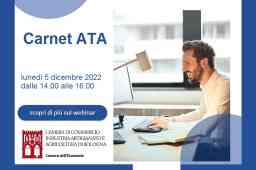 COMMERCIO ESTERO: I CARNET ATA. WEBINAR IL 5 DICEMBRE