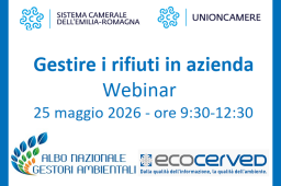 ECONOMIA CIRCOLARE: IL 25/5 IL WEBINAR GESTIRE I RIFIUTI IN AZIENDA