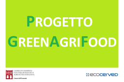 SVILUPPO ECOSOSTENIBILE: IL PROGETTO GREEN AGRIFOOD