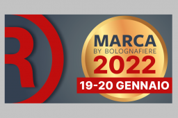 Marca 2022 - logo dorato su sfondo grigio