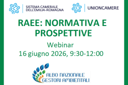 RAEE: WEBINAR SU NORMATIVA E PROSPETTIVE IL 16/6 RAEE: WEBINAR SU NORMATIVA E PROSPETTIVE IL 16/6