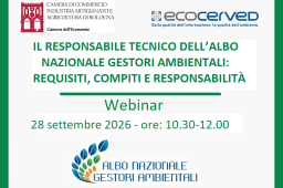 IL 28/9 WEBINAR RESPONSABILE TECNICO DELL’ALBO NAZIONALE GESTORI AMBIENTALI IL 28/9 WEBINAR RESPONSABILE TECNICO DELL’ALBO NAZIONALE GESTORI AMBIENTALI