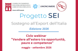 PROGETTO SEI: IL 22/9 WEBINAR SULL’ORGANIZZAZIONE COMMERCIALE PROGETTO SEI: FORMAZIONE IMPRESE 2026