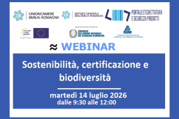 SOSTENIBILITÀ, CERTIFICAZIONE E BIODIVERSITÀ, WEBINAR IL 14/7
