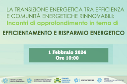 EFFICIENTAMENTO E RISPARMIO ENERGETICO. INCONTRO L'1/2 EFFICIENTAMENTO E RISPARMIO ENERGETICO. INCONTRO L'1/2