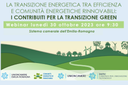 TRANSIZIONE GREEN, IL 30/10 UN EVENTO SUI FINANZIAMENTI TRANSIZIONE GREEN, IL 30/10 UN EVENTO SUI FINANZIAMENTI