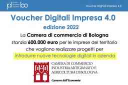 Nuovo Bando Voucher digitali Impresa 4.0 della Camera di commercio di Bologna