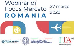 OPPORTUNITÀ NEL SETTORE AGRO-ALIMENTARE IN ROMANIA. WEBINAR IL 27/3 OPPORTUNITÀ NEL SETTORE AGRO-ALIMENTARE IN ROMANIA. WEBINAR IL 27/3