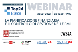 webinar 22 settembre 2022 - la pianificazione finanziaria e il controllo di gestione nelle pmi