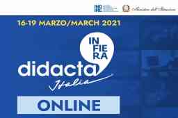 DIDACTA 2021: UN EVENTO DEDICATO ALLA SCUOLA DAL 16 AL 19/3 DIDACTA 2021: UN EVENTO DEDICATO ALLA SCUOLA DAL 16 AL 19/3