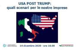 USA POST TRUMP: QUALI SCENARI PER LE NOSTRE IMPRESE. WEBINAR IL 14/12 USA POST TRUMP: QUALI SCENARI PER LE NOSTRE IMPRESE. WEBINAR IL 14/12