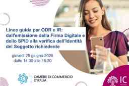FIRMA DIGITALE E SPID: IL 25/6 UN WEBINAR PER I PROFESSIONISTI ABILITATI ALL’EMISSIONE FIRMA DIGITALE E SPID: IL 25/6 UN WEBINAR PER I PROFESSIONISTI ABILITATI ALL’EMISSIONE