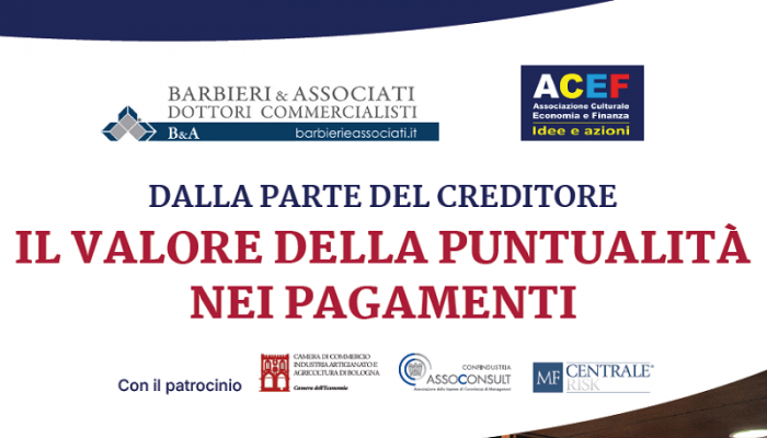 DALLA PARTE DEL CREDITORE. IL VALORE DELLA PUNTUALITÀ NEI PAGAMENTI