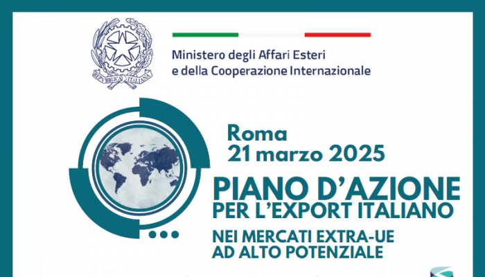 UN PIANO PER DARE IMPULSO ALL’EXPORT NEI MERCATI EXTRA-UE