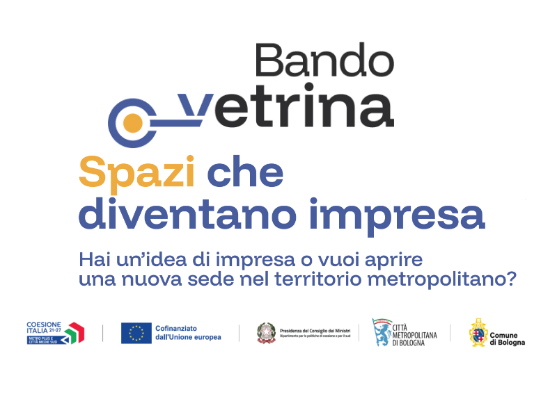 BANDO VETRINA. SPAZI DISMESSI POSSONO DIVENTARE IMPRESA logo BANDO VETRINA