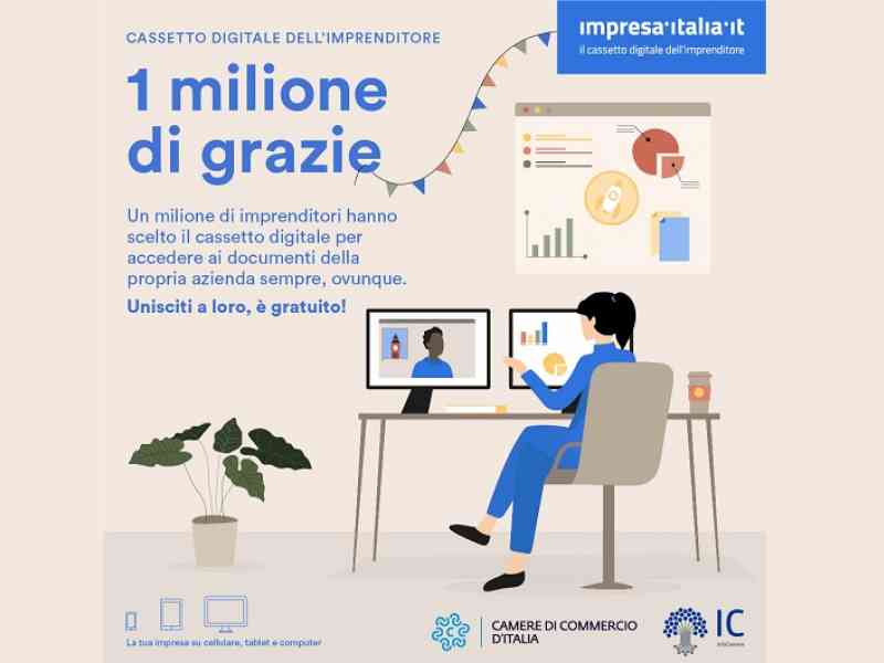 UN MILIONE DI IMPRESE UTILIZZANO IL “CASSETTO DIGITALE DELL’IMPRENDITORE”