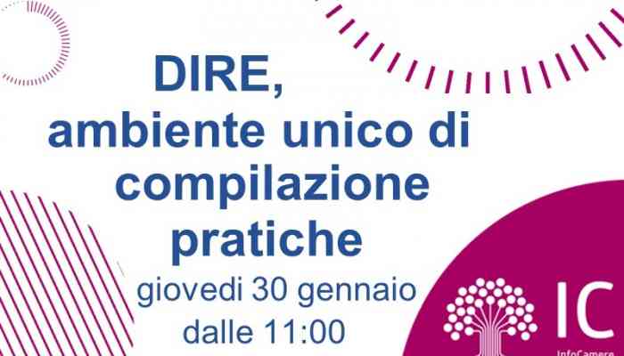 REGISTRO IMPRESE DIRE, PER COMPILARE BENE LE PRATICHE