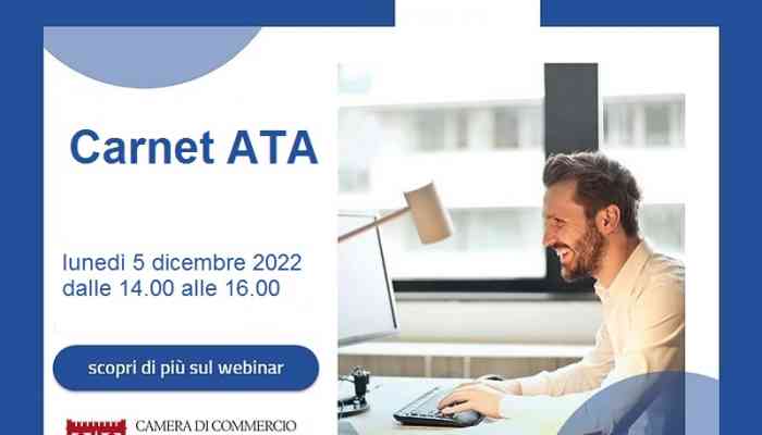 COMMERCIO ESTERO: I CARNET ATA. WEBINAR IL 5 DICEMBRE