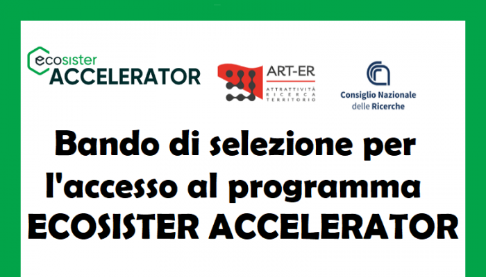 ECOSISTER ACCELERATOR, PER PARTECIPARE TEMPO FINO AL 31/01