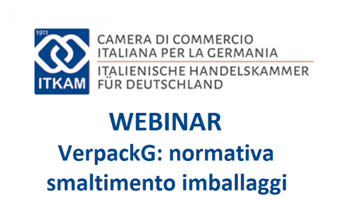 AZIENDE CHE ESPORTANO IN GERMANIA. UN WEBINAR SULLO SMALTIMENTO DEGLI IMBALLAGGI