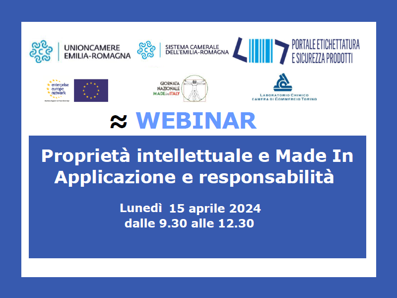 15 APRILE WEBINAR PROPRIETA' INTELLETTUALE E MADE IN 