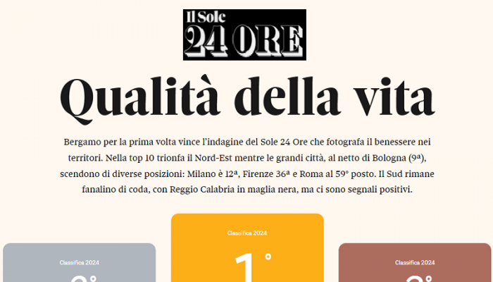 QUALITÀ DELLA VITA 2024