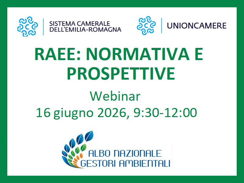 RAEE: WEBINAR SU NORMATIVA E PROSPETTIVE IL 16/6 RAEE: WEBINAR SU NORMATIVA E PROSPETTIVE IL 16/6