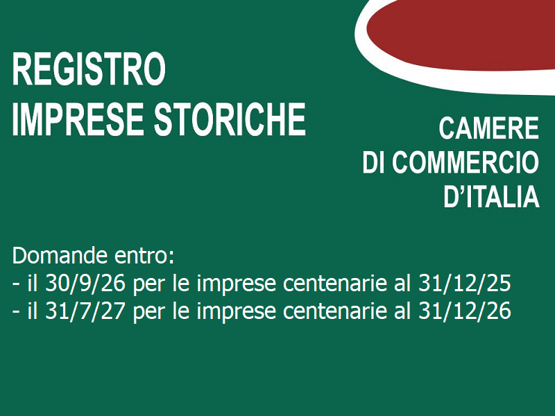 SEI UN’IMPRESA ULTRA CENTENARIA? ISCRIVITI AL REGISTRO IMPRESE STORICHE logo REGISTRO IMPRESE STORICO