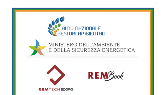 Progetto RemBook questionario d'indagine - logo albo gestori ambientali, remtech expo, ministero ambiente