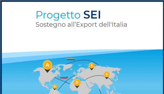 PROGETTO SEI - mappa mondiale con rotte commerciali