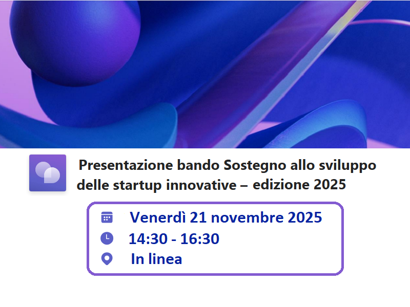 SOSTEGNO ALLO SVILUPPO DELLE STARTUP INNOVATIVE