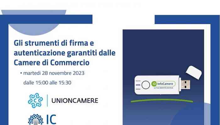 FIRMA DIGITALE E AUTENTICAZIONE, UN WEBINAR PER LE IMPRESE
