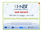 IL 21 MAGGIO INFO DAY SULL’INTELLIGENZA ARTIFICIALE GENERATIVA