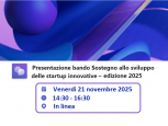 SOSTEGNO ALLO SVILUPPO DELLE STARTUP INNOVATIVE SOSTEGNO ALLO SVILUPPO DELLE STARTUP INNOVATIVE